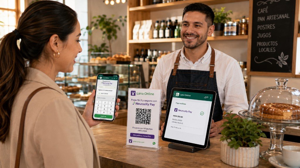 Cafetería: pedido y pago por WhatsApp con Neurocity Pay