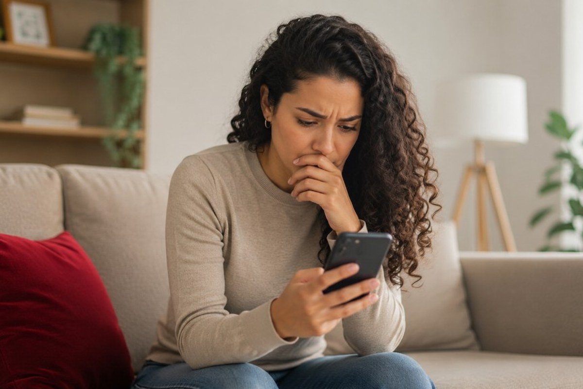 Personne inquiète parce que son téléphone a soudainement perdu le signal